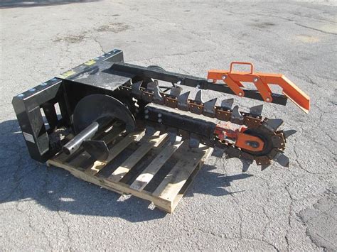 trencher for skid steer for sale|used skid steer trencher.